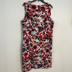 Ronni Nicole Vibrant Floral Mini Dress - Red, Pink, Black